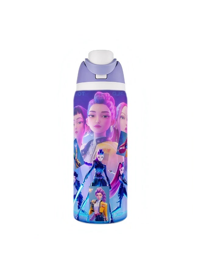 K-Pop 304 stainless steel insulated cup 32oz sports water bottle outdoor large capacity cup